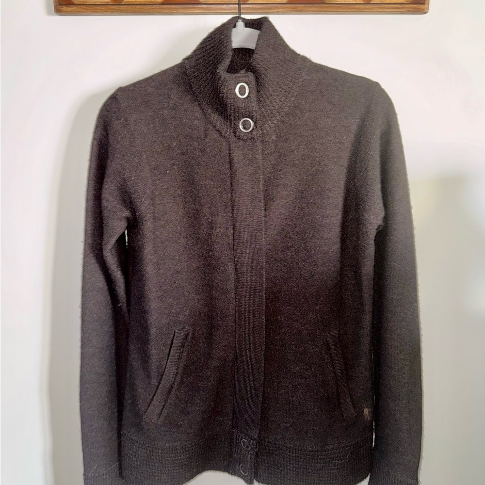 Women's Merino Wool tunic cardigan.